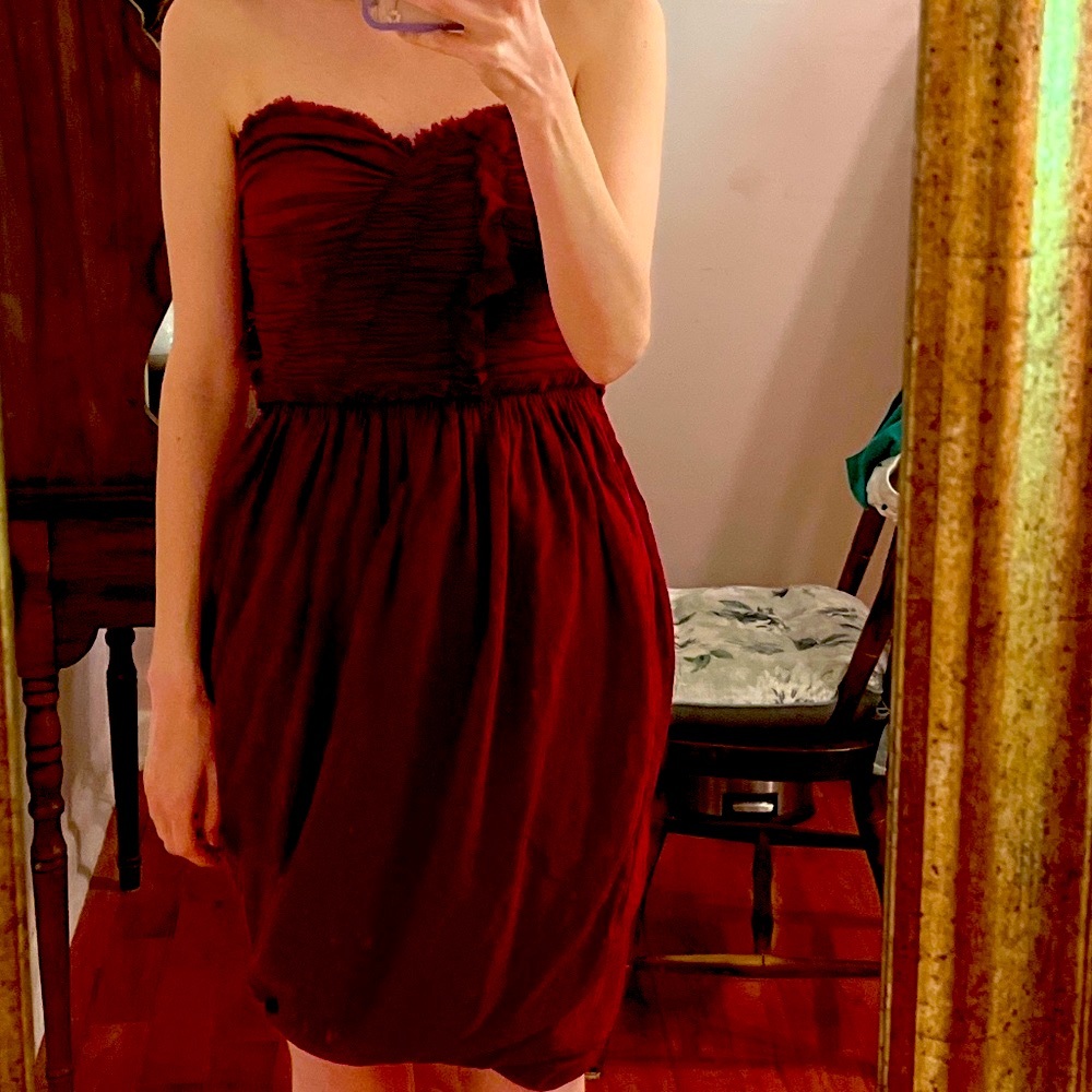 CONSIGNED Derek Lam Celeb worn Strapless Silk Evening Party Dress